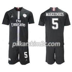 Koszulka Paris Saint-Germain Marquinhos 5 Jordan Czarny Dziecięca Trzeciej 2018-2019 - Koszulki Piłkarskie